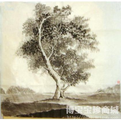 竹涛 《孤树》 类别: 当代水墨画