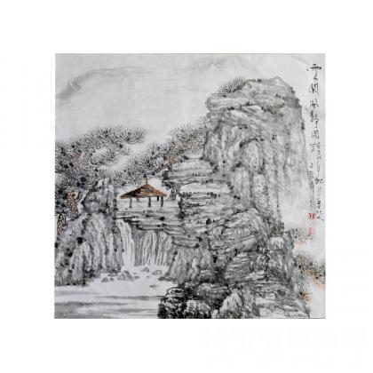 芦正蒙 云闲风静图 类别: 国画山水作品